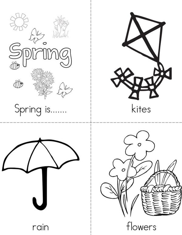 Spring is...  Mini Book - Sheet 1