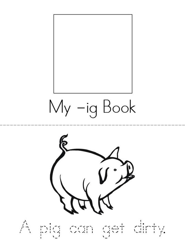 My -ig Book Mini Book - Sheet 1