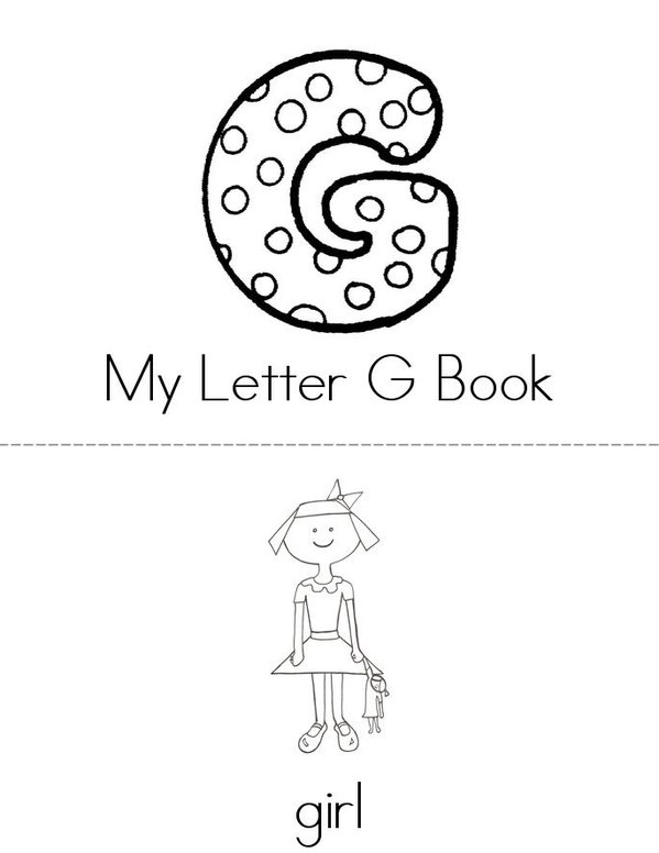 letter G Book Mini Book - Sheet 1