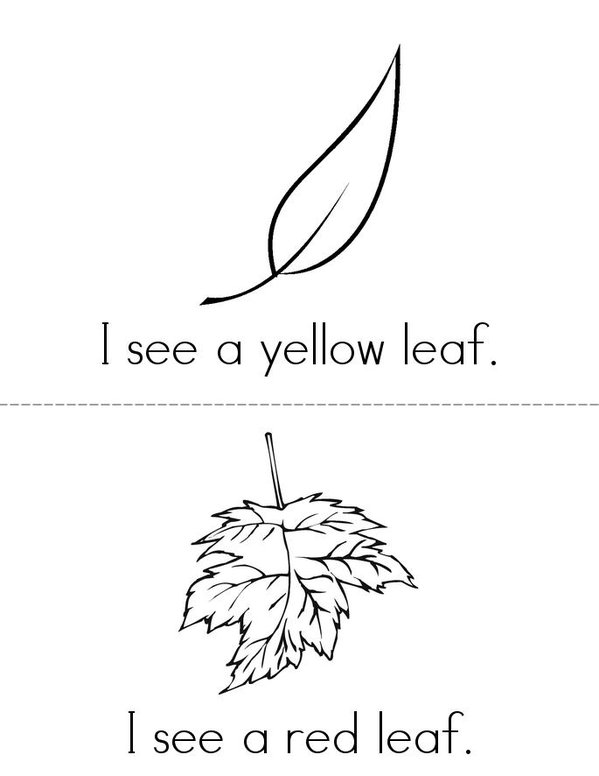 Fall Leaves Mini Book - Sheet 1