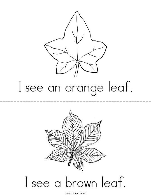 Fall Leaves Mini Book - Sheet 2