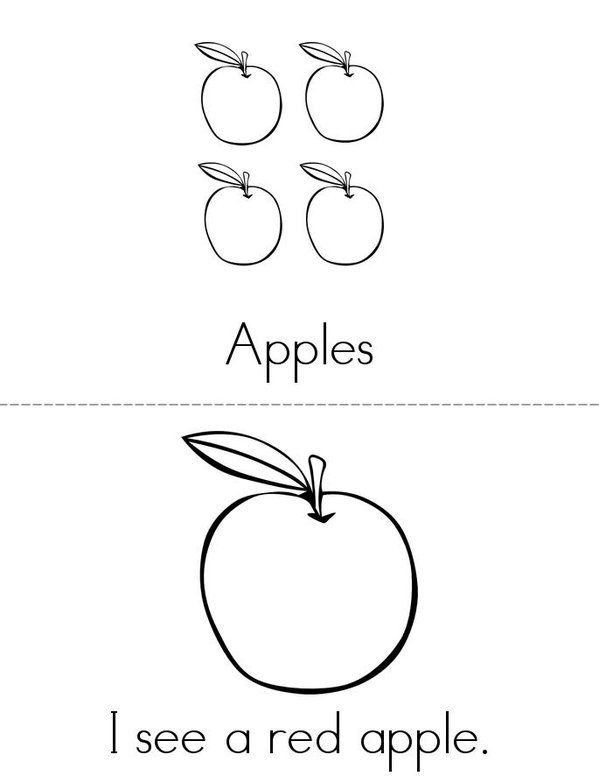 Apples Mini Book - Sheet 1