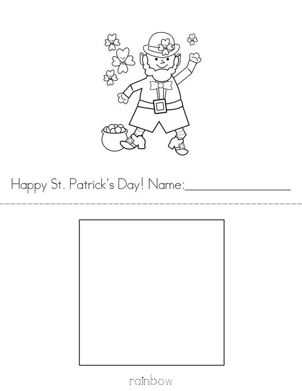 My St. Patrick's Day Picture Book Mini Book - Sheet 1