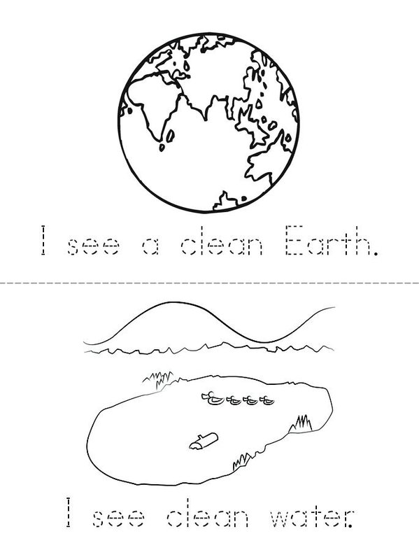 Earth Recycling Mini Book - Sheet 1