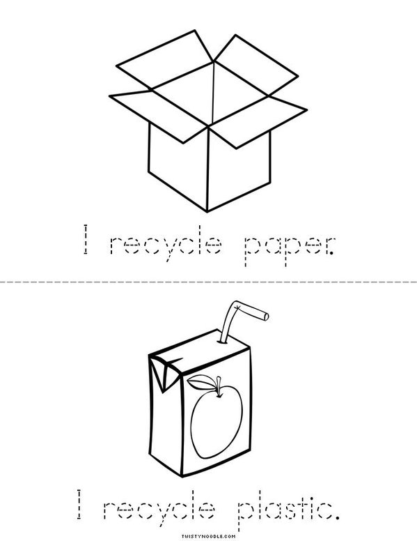 Earth Recycling Mini Book - Sheet 4