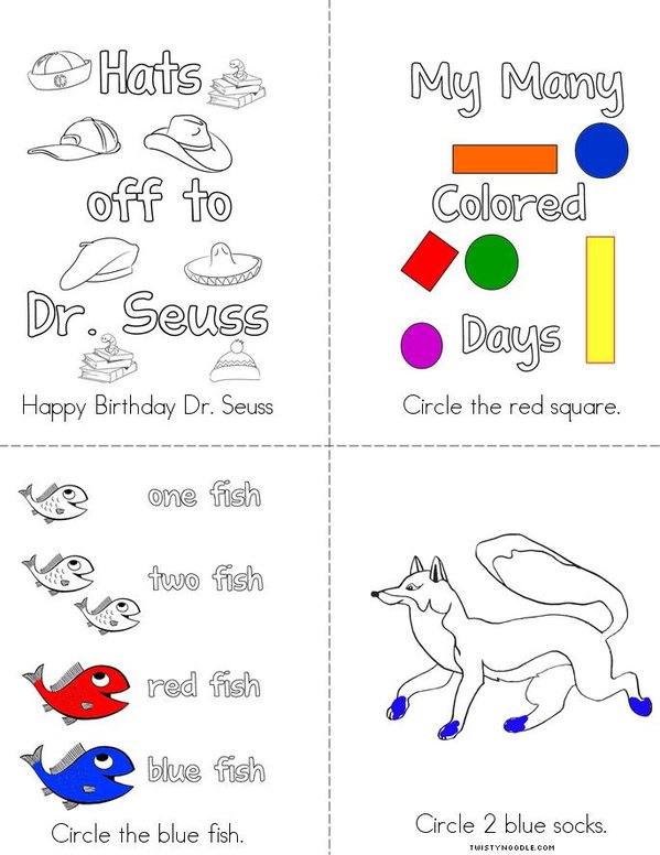 Happy Birthday Dr. Seuss Mini Book