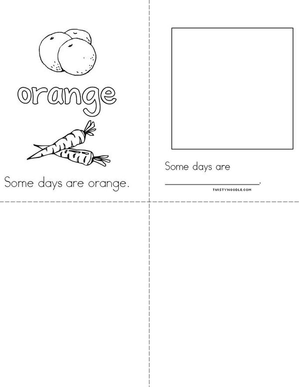 Colorful Days Mini Book - Sheet 2