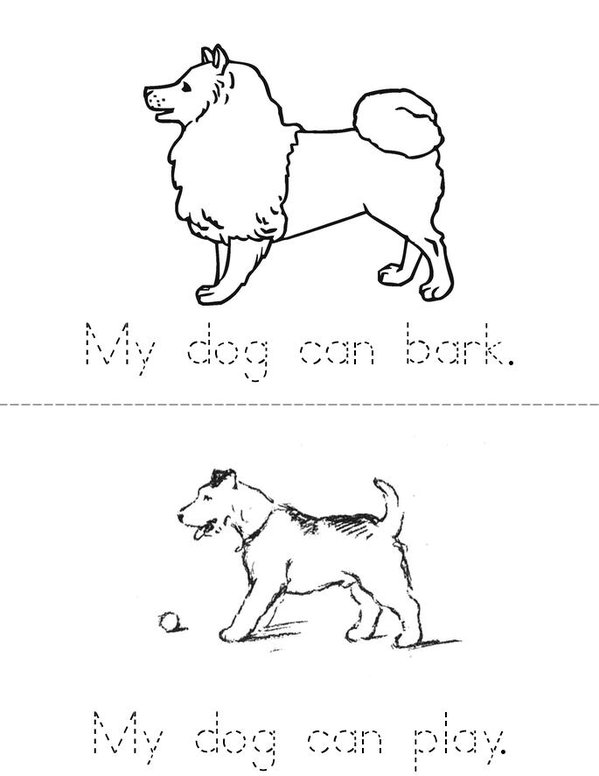 My Dog Can... Mini Book - Sheet 1