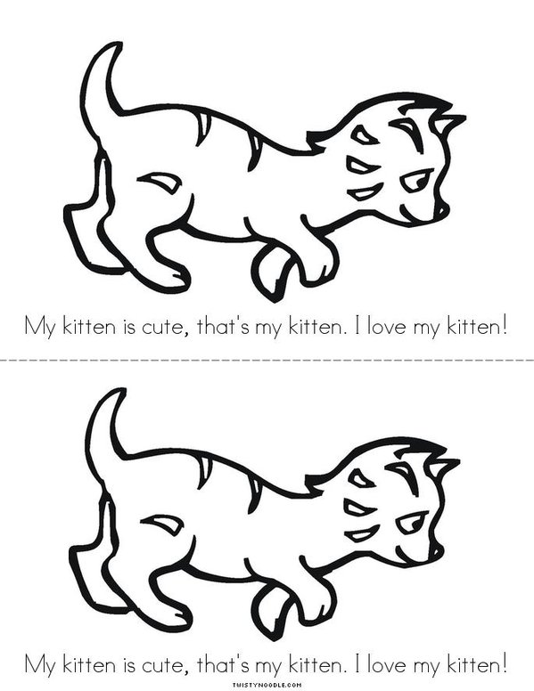 My Kitten Mini Book - Sheet 3