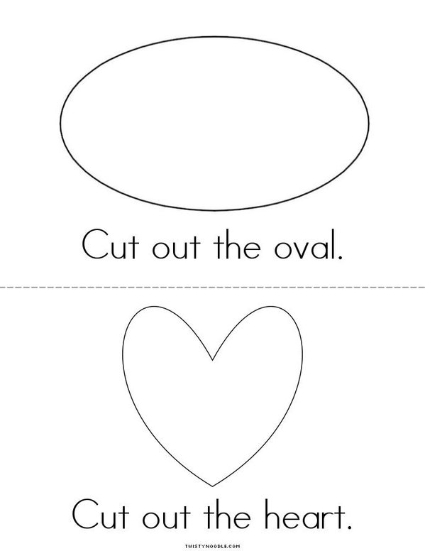 Cut Out the Shapes Mini Book - Sheet 2