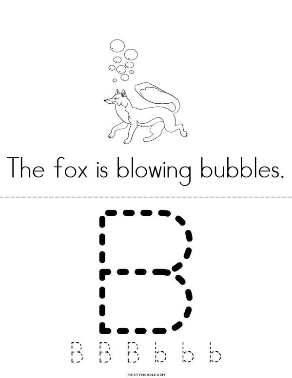 B is for Bubbles Mini Book - Sheet 2