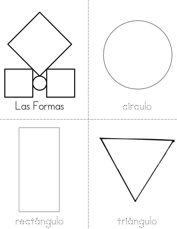 Las Formas Mini Book - Sheet 1