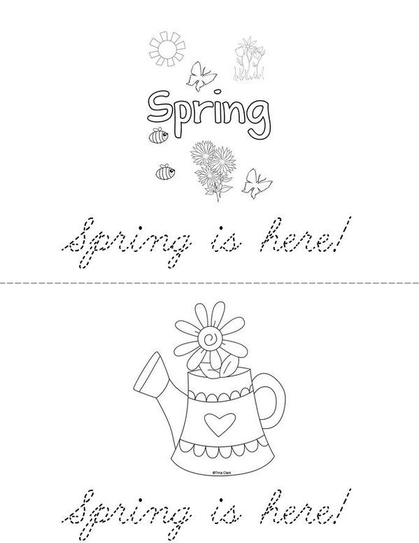 Spring Mini Book - Sheet 1