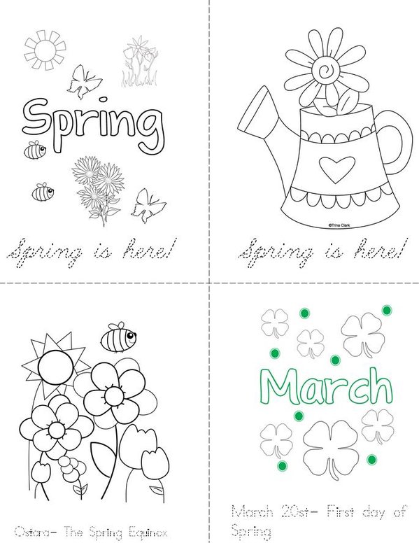 Spring Mini Book - Sheet 1