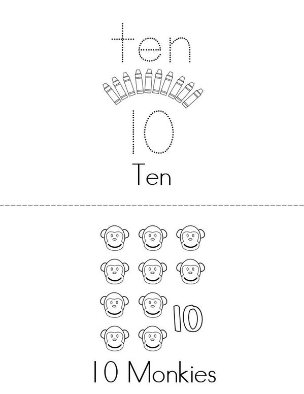 My 10 Book Mini Book - Sheet 1