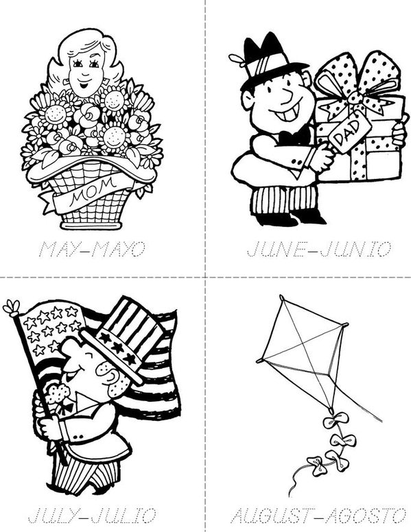 MESES DEL ANO Mini Book - Sheet 2