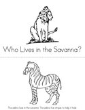 Who Lives in the Savanna Book