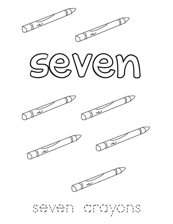 Silly Seven Mini Book - Sheet 2