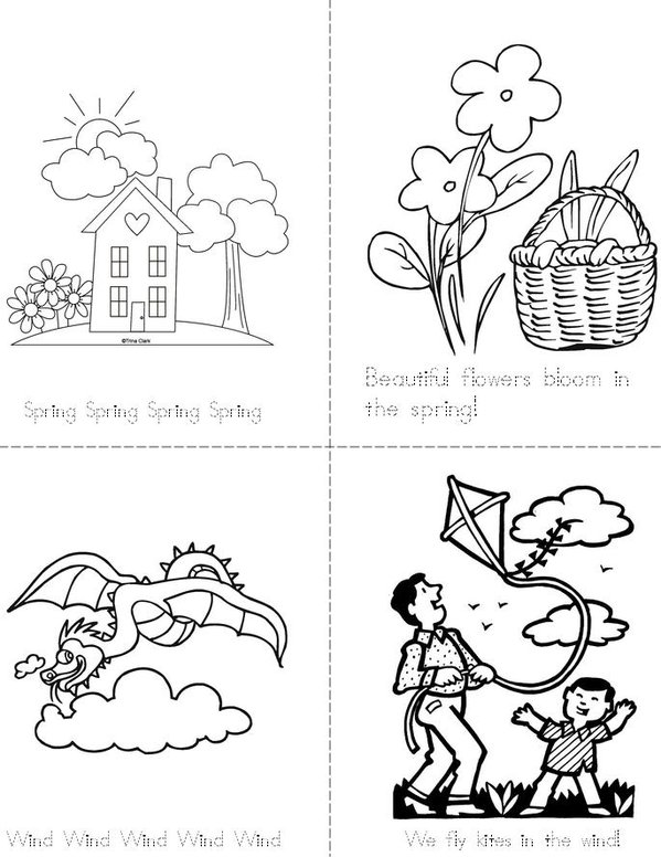 Spring  Mini Book - Sheet 1
