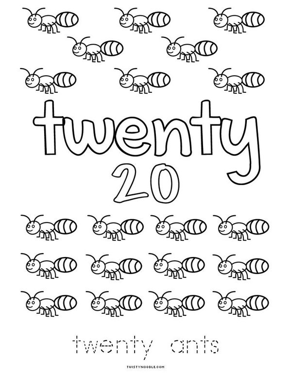 My Book of Twenty Mini Book - Sheet 4
