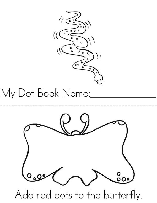 Add dots to the pictures. Mini Book - Sheet 1