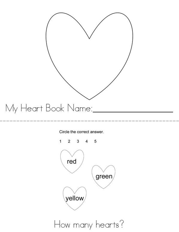 Hearts! Mini Book - Sheet 1