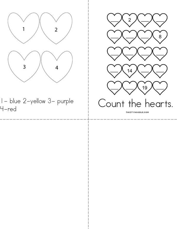 Hearts! Mini Book - Sheet 2