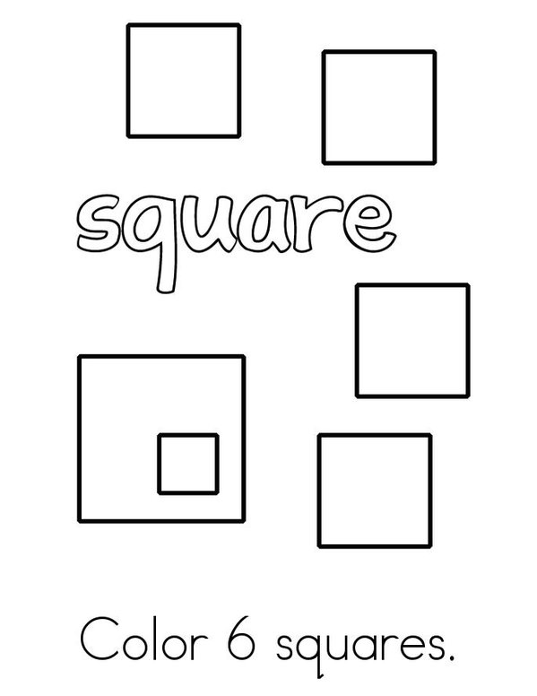 I Love Squares! Mini Book - Sheet 3