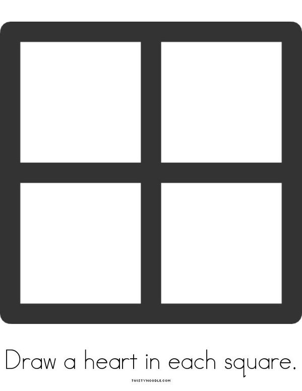 I Love Squares! Mini Book - Sheet 4