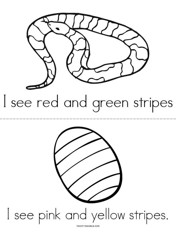 I See Stripes! Mini Book - Sheet 2