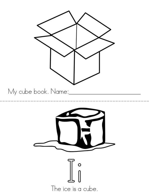 Cube Mini Book - Sheet 1