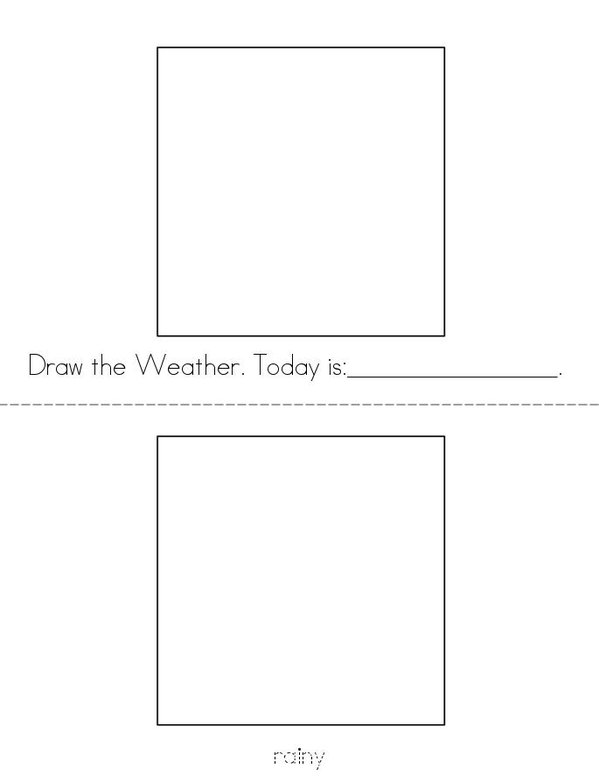 Draw the Weather Mini Book - Sheet 1