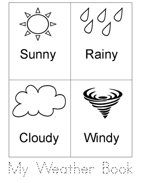 My Weather Book Mini Book - Sheet 1