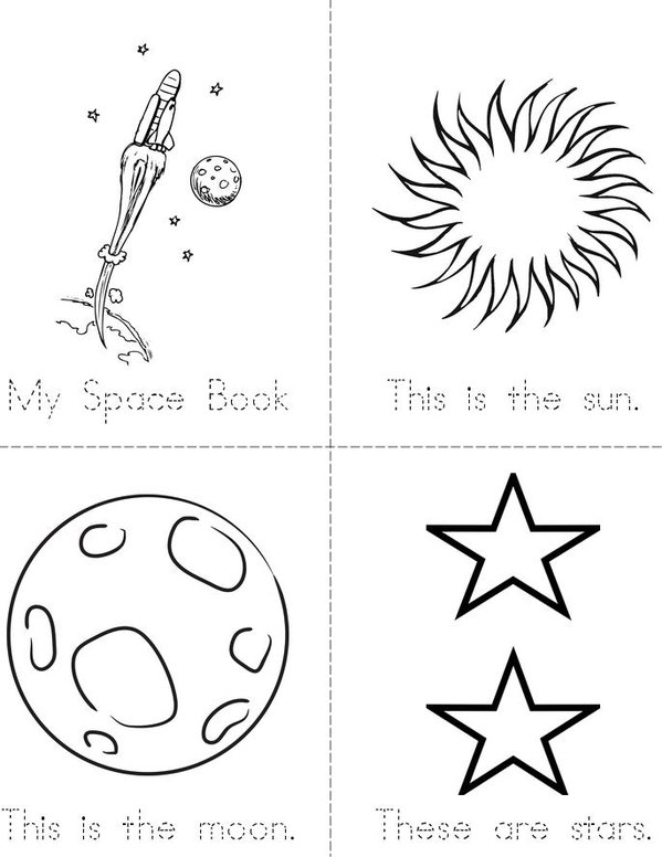 My Space Book Mini Book - Sheet 1