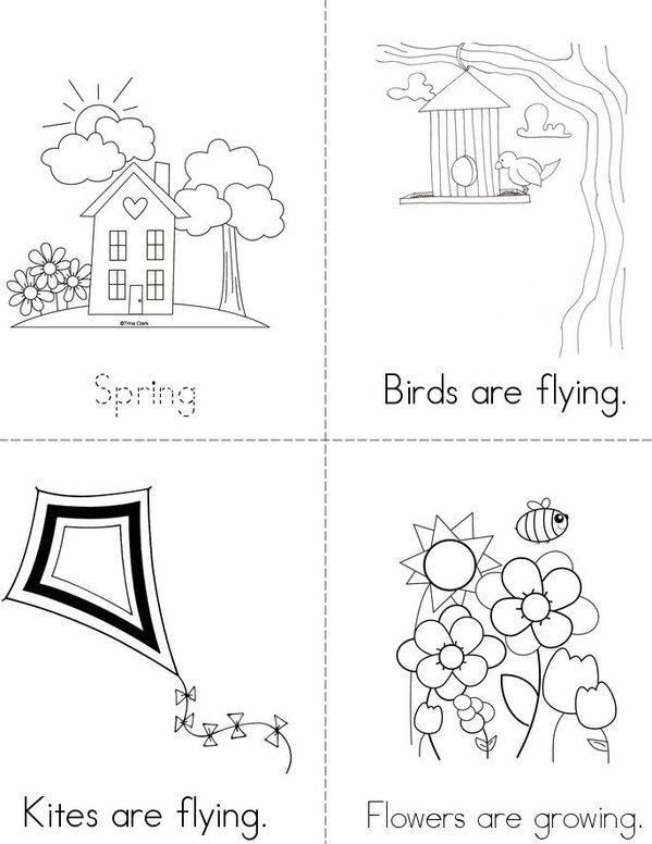 Spring is here! Mini Book - Sheet 1