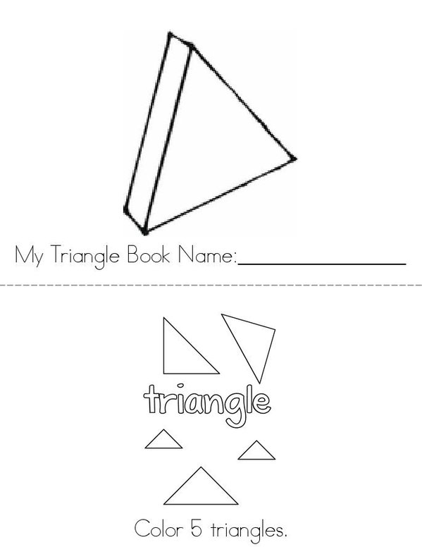 Color the Triangles Mini Book - Sheet 1