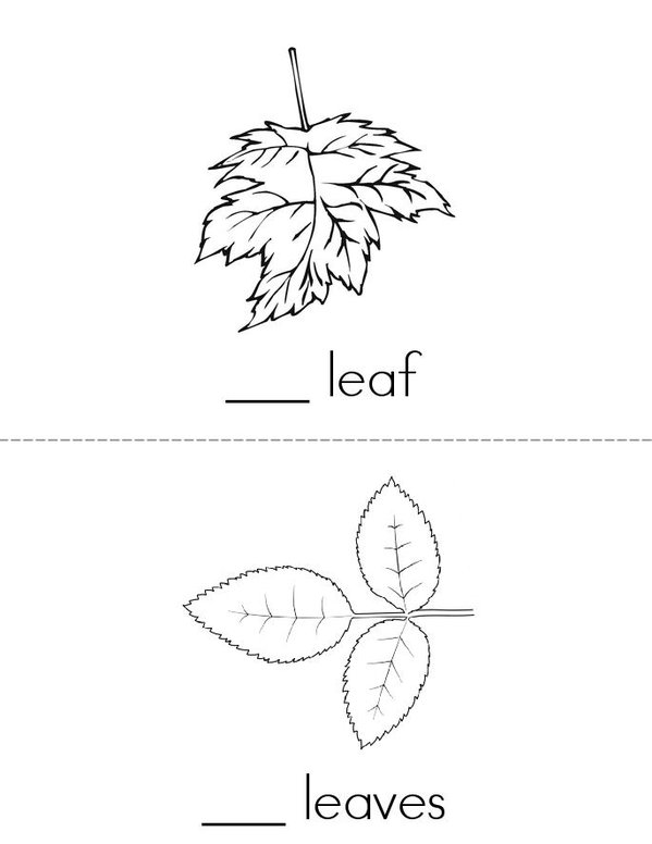 How many leaves? Mini Book - Sheet 1