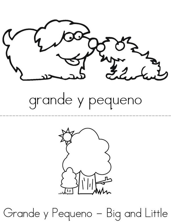 Grande y Pequeno Mini Book - Sheet 1