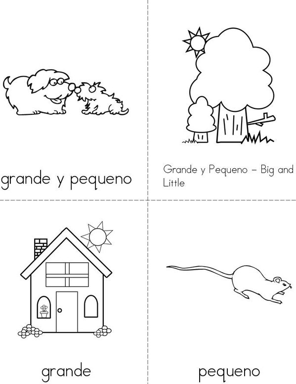 Grande y Pequeno Mini Book - Sheet 1