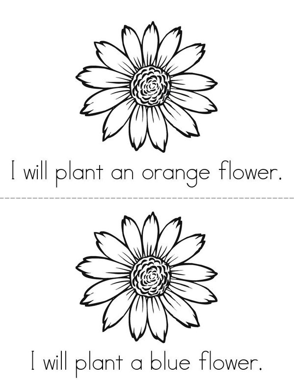 I Will Plant A Flower Mini Book - Sheet 2