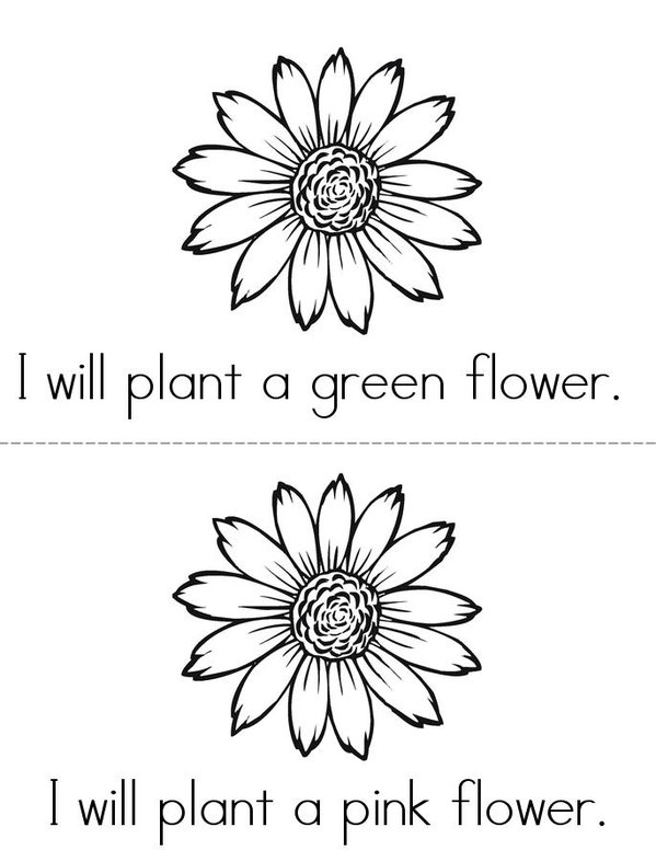 I Will Plant A Flower Mini Book - Sheet 3