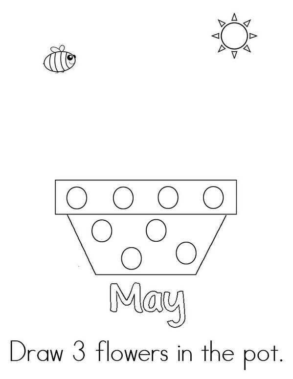 M is for May Mini Book - Sheet 3