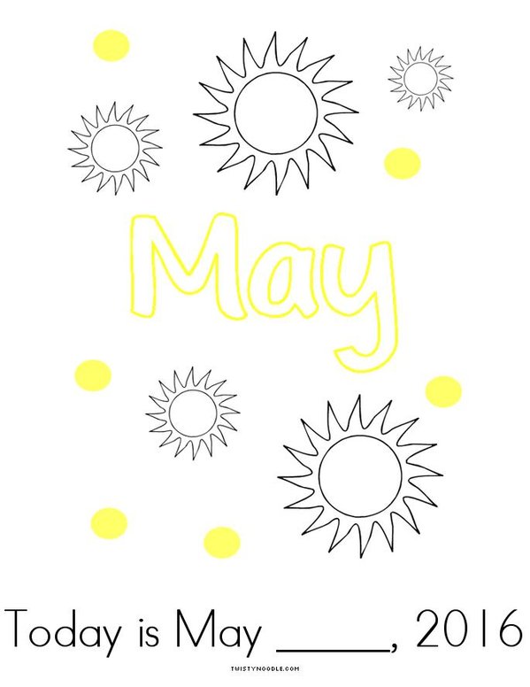 M is for May Mini Book - Sheet 4