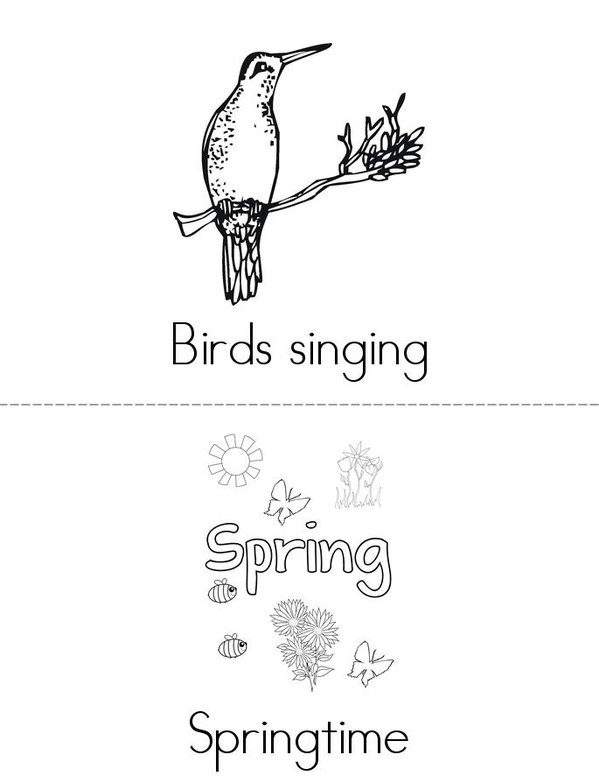 Spring Time Mini Book - Sheet 2