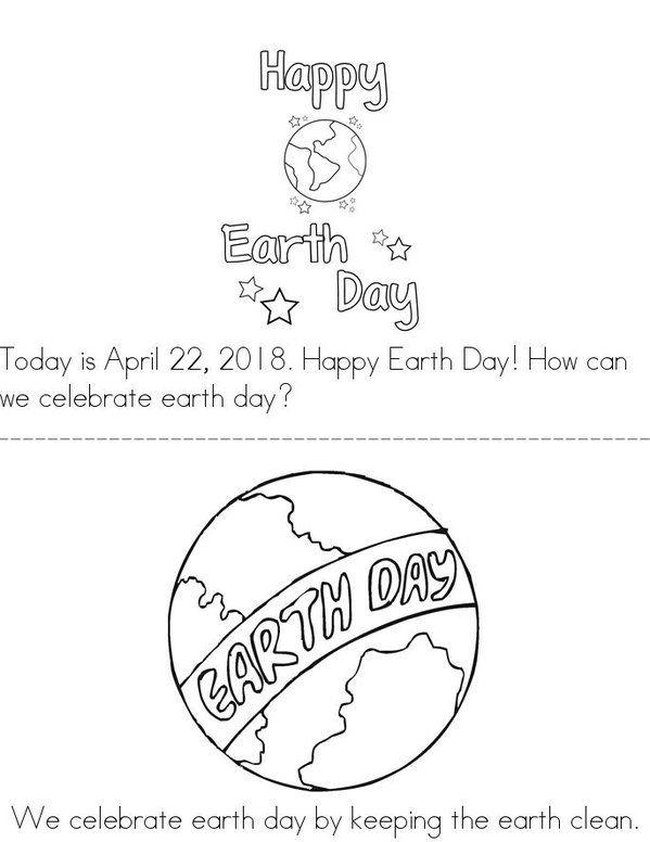 Today is April 22nd Mini Book - Sheet 1