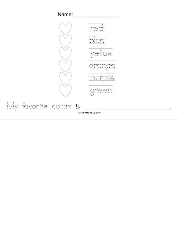 A World of Colors Mini Book - Sheet 6