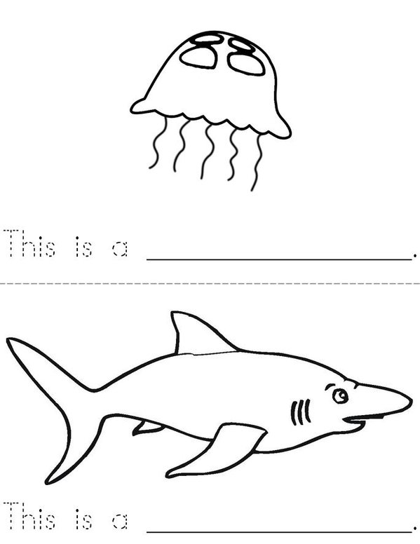 Sea Animals  Mini Book - Sheet 2
