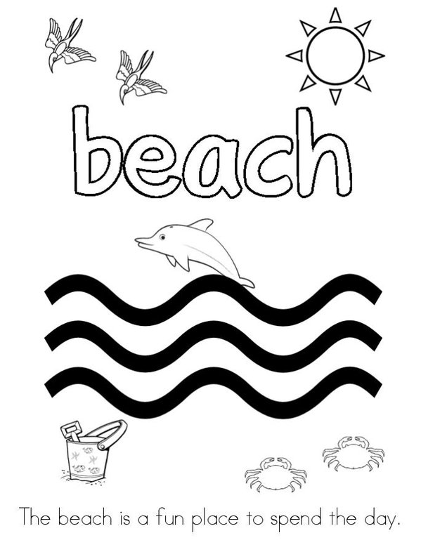 Beach Fun!! Mini Book - Sheet 1