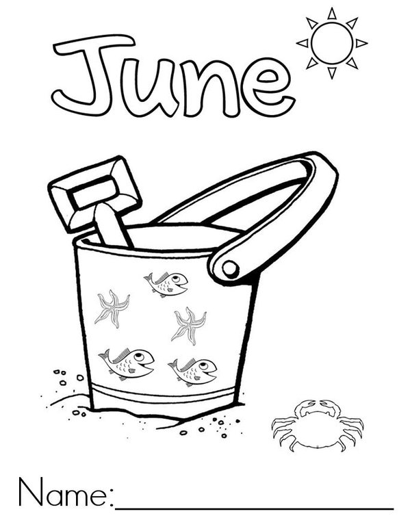 J is for June Mini Book - Sheet 1