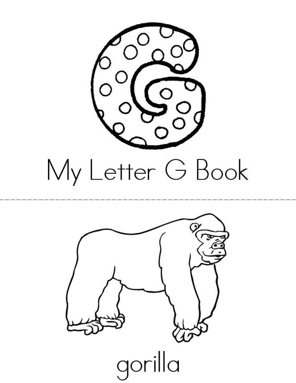 My Letter G Book Mini Book - Sheet 1